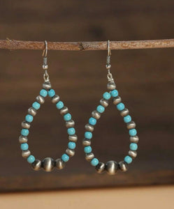 Navajo pearl teardrop earrings