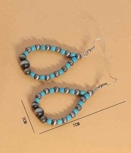 Navajo pearl teardrop earrings