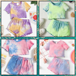 Lettuce trim tye dye outfit