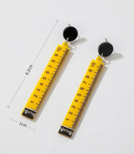 Load image into Gallery viewer, Ruler Drop earrings