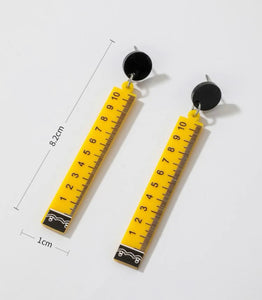 Ruler Drop earrings