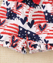 Load image into Gallery viewer, Americana Heart Romper