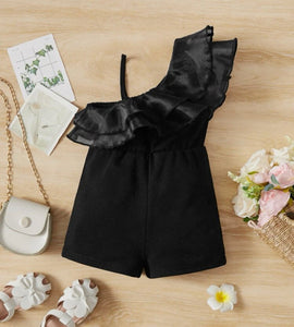 Ruffled trim Romper