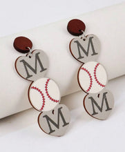 Load image into Gallery viewer, Mom Baseball earrings