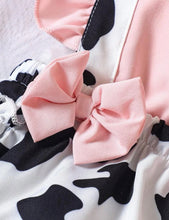 Load image into Gallery viewer, Pink ruffled cow onesie