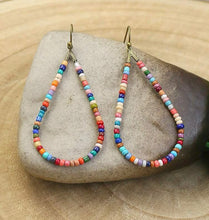 Load image into Gallery viewer, Beaded Teardrop earrings