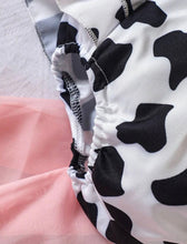 Load image into Gallery viewer, Pink ruffled cow onesie