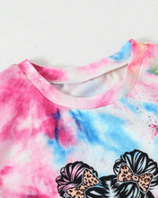 Load image into Gallery viewer, Tye dye kids life short outfit