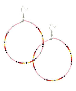 Beaded hoops earrings