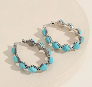 Diamond shape hoops