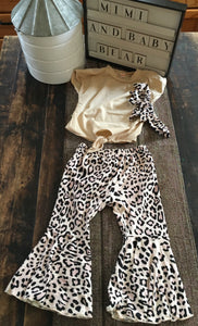 3 Piece headband,shirt, pants leopard