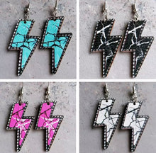 Load image into Gallery viewer, Lightening bolt earrings