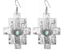 Load image into Gallery viewer, Cactus turquoise earrings