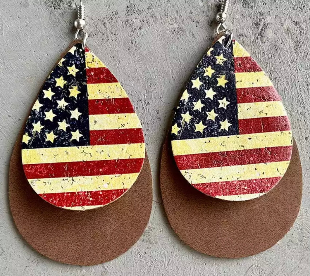 Double teardrop earrings