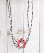 Load image into Gallery viewer, Navajo pearl squash blossom necklace