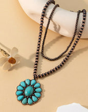 Load image into Gallery viewer, 2 Layer Navajo cluster necklace