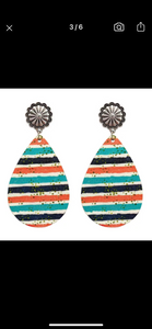 Concho Wooden earrings