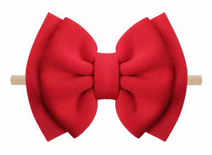 6” double layer puff bow with nylon headband