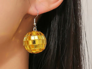 Disco ball earrings