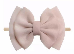 6” double layer puff bow with nylon headband