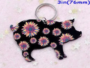 Farm Flower Keychains