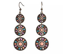 Load image into Gallery viewer, Small concho dangle earrings