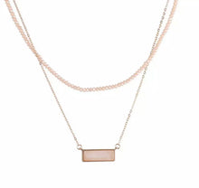 Load image into Gallery viewer, stone pink necklace