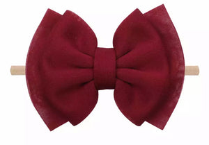 6” double layer puff bow with nylon headband