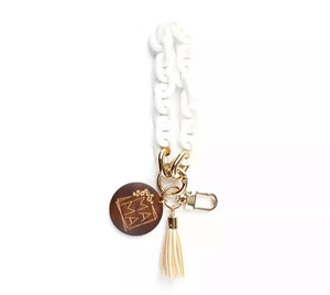 Mama charm chain key wristlet