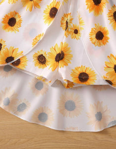 Sunflower Ruffled Romper