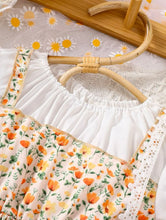 Load image into Gallery viewer, Puff sleeve top flower dress and purse