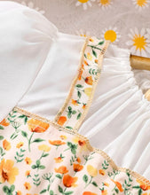 Load image into Gallery viewer, Puff sleeve top flower dress and purse