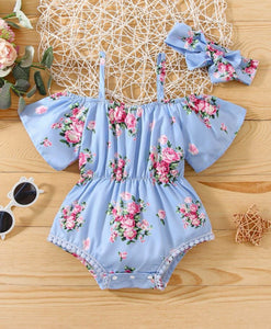 Floral cold shoulder bodysuit