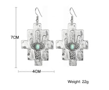 Load image into Gallery viewer, Cactus turquoise earrings