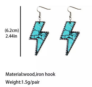 Lightening bolt earrings