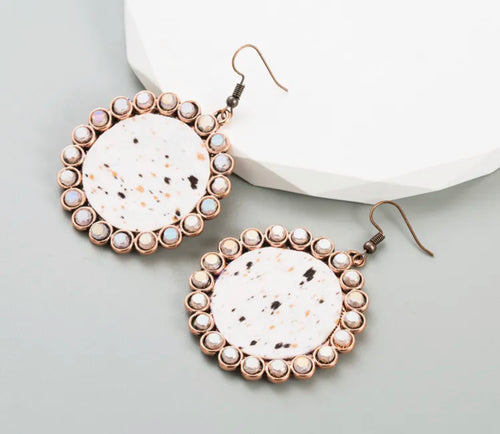 Crystal Round earrings