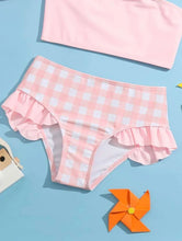 Load image into Gallery viewer, 3 pc checkered bikini set