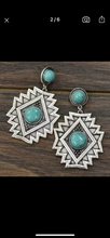 Load image into Gallery viewer, Aztec design earrings