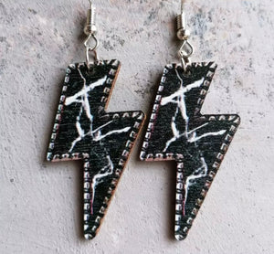 Lightening bolt earrings