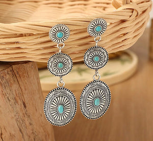 Long concho earrings