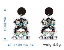 Load image into Gallery viewer, Teacher life earrings