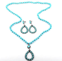 Load image into Gallery viewer, Turquoise necklace and earrings