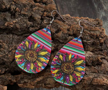 Load image into Gallery viewer, Western sunflower earrings