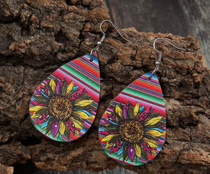 Western sunflower earrings