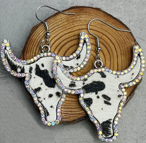 Bling Steerhead earrings