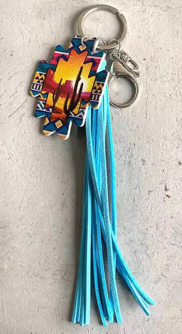 Aztec charm key chains