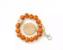 Load image into Gallery viewer, Sports charm  beaded key rings