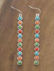 Multi colored dangle earrings