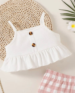 Baby Cami/gingham flare outfit