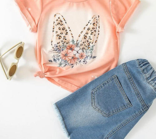 Floral Bunny tee